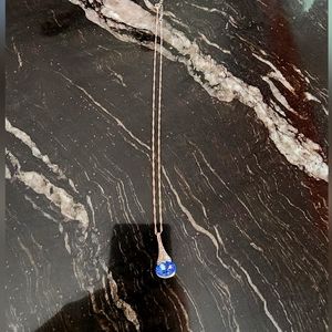 Silver and blue necklace!